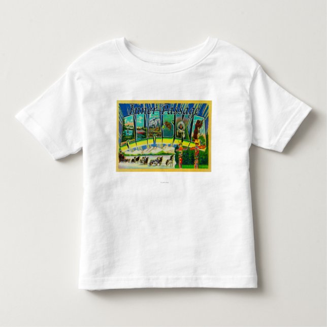 Inner Passage, Alaska - Large Letter Scenes Toddler T-Shirt (Front)