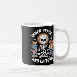Inner Peace And Caffeine Skeleton Yoga Design _2 Coffee Mug