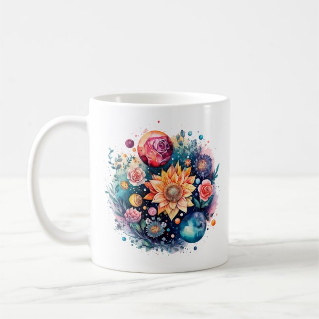 Inner Peace Menagerie Mandala - A Fusion of Yoga P Coffee Mug (Left)
