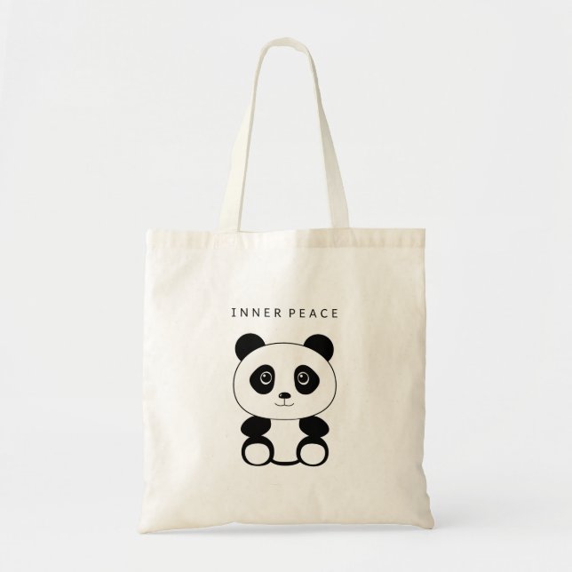 Inner Peace Panda Tote Bag (Front)