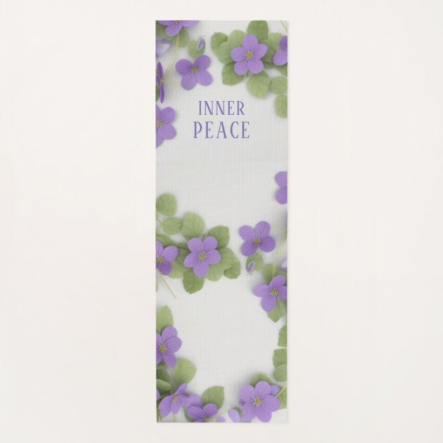 Inner Peace Violets  - Yoga Mat (Front)