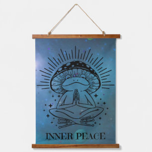Inner Peace Yoga Frogs Hanging Tapestry