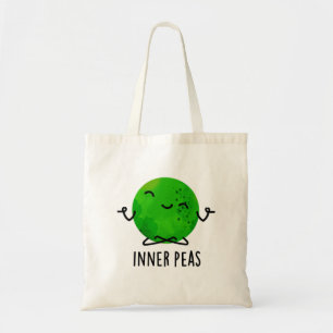 Inner Peas Funny Meditating Pea Pun  Tote Bag