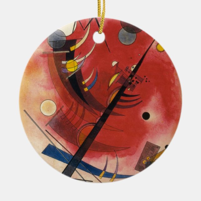 Inner Simmering Abstract Painting Ceramic Tree Decoration (Front)
