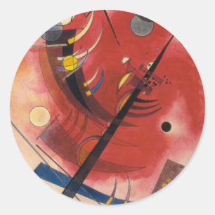 Inner Simmering Abstract Painting Classic Round Sticker