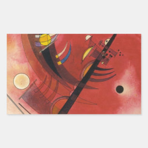 Inner Simmering Abstract Painting Rectangular Sticker
