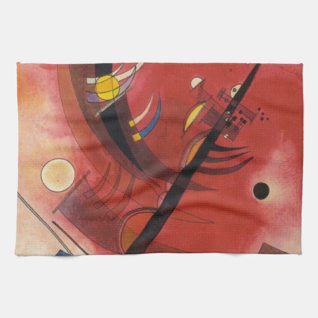 Inner Simmering Abstract Painting Tea Towel (Horizontal)