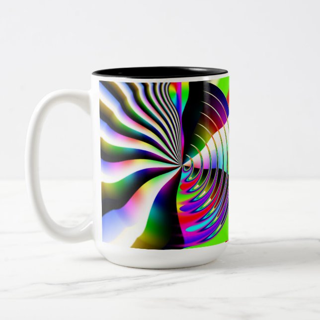 INNER SPACE VOYAGE (you may change the words) Two-Tone Coffee Mug (Left)