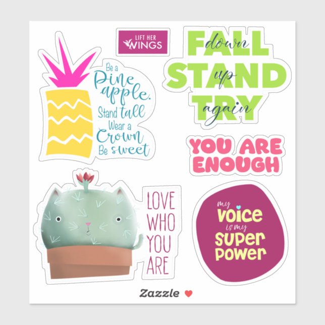 Inner Spark Custom-Cut Vinyl Affirmation Stickers (Sheet)