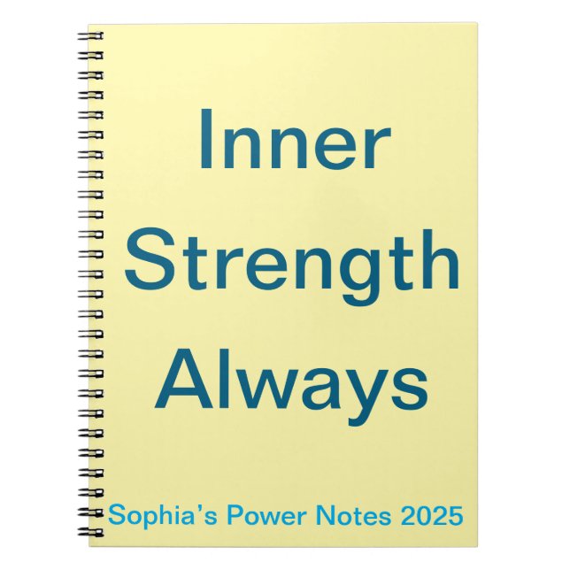 Inner Strength Always - mental wellness gift  Notebook (Front)