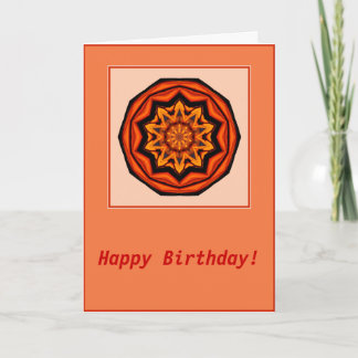 Inner Sun Passion Mandala Birthday Card