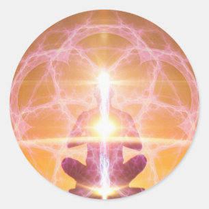 Inner Worlds Outer Worlds - Kundalini and Chakras Classic Round Sticker