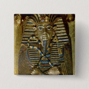 Innermost coffin of Tutankhamun 15 Cm Square Badge