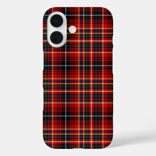 Innes Clan Bright Red Tartan iPhone 16 Case