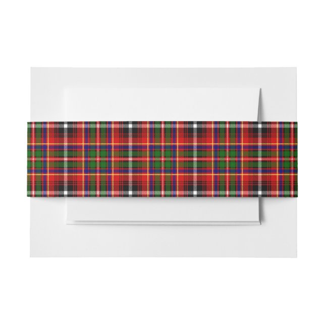 Innes Scottish Tartan Belly Band Invitation Belly Band (Front Example)