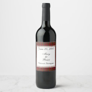 Innes Scottish Wedding Wine Label
