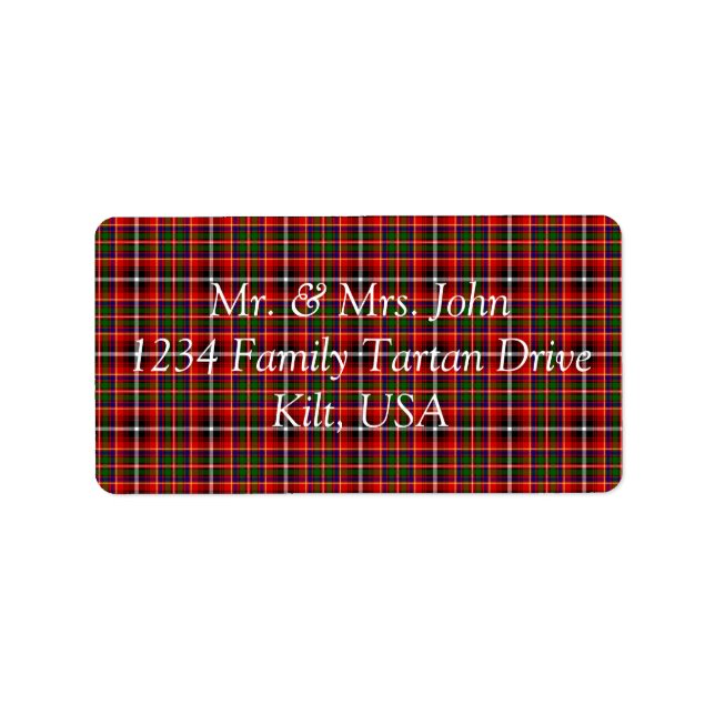 Innes Tartan Label (Front)