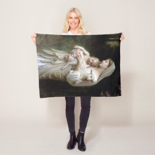 Innocence (Madonna and Child), Bouguereau Fleece Blanket