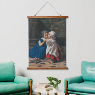 Innocence & Music, First Lesson in Music Old Times Hanging Tapestry