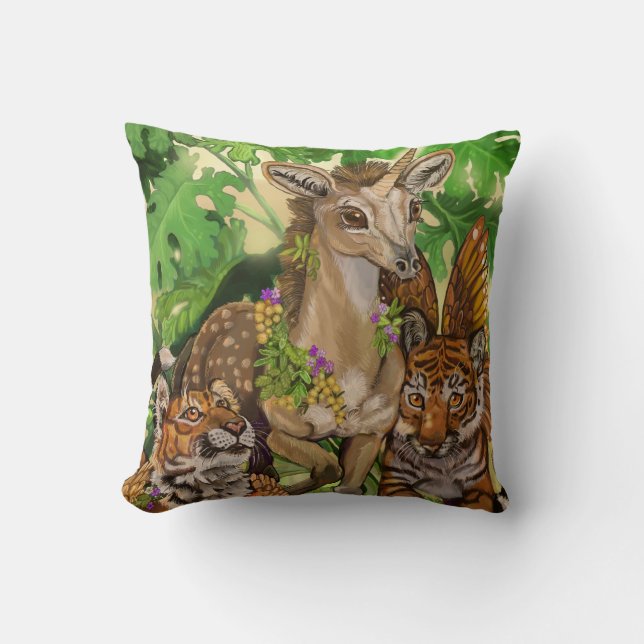 'Innocence of the new' unicorn  Cushion (Front)