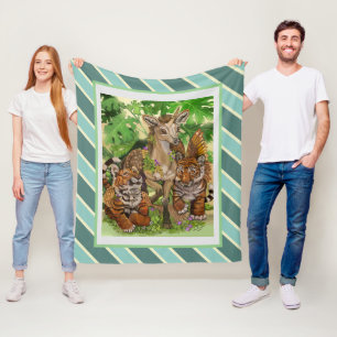 'Innocence of the new' unicorn Fleece Blanket