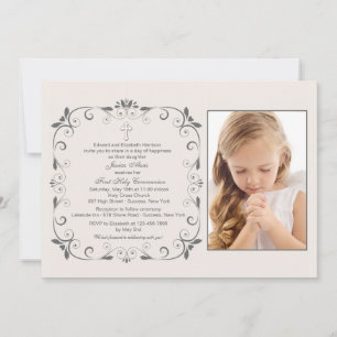 Innocence Square Photo Invitation