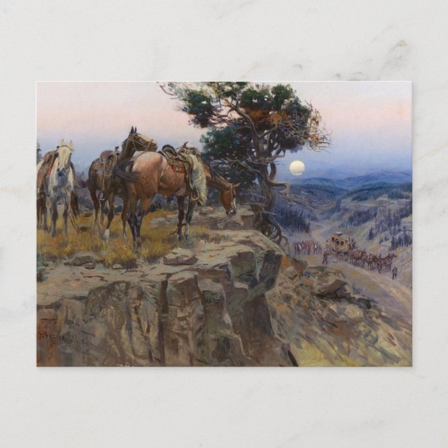 “Innocent Allies” by Charles M Russell Postcard (Front)