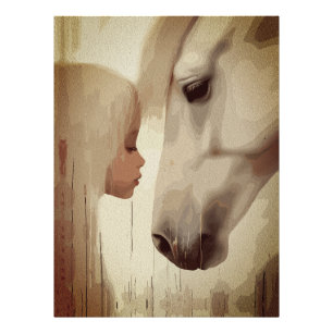 Innocent Bond – Child and Horse Art Photo Print