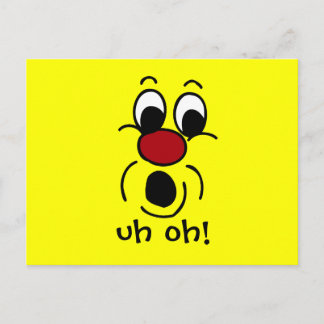 Innocent Face Grumpey Postcard