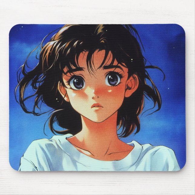 Innocent Gaze Anime Girl Mouse Pad (Front)
