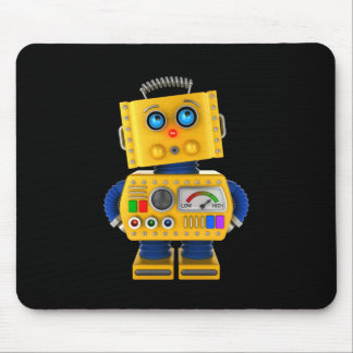 Innocent looking toy robot mouse pad