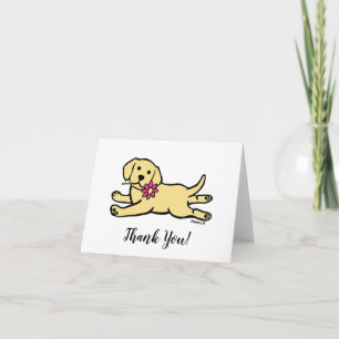 Innocent Yellow Labrador Puppy Thank You Card
