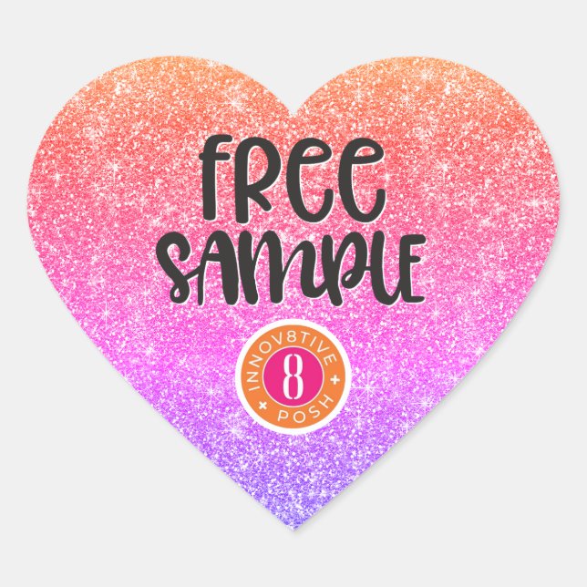 Innov8tive + Posh free sample label stickers (Front)