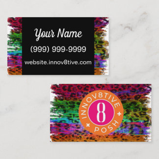 Innov8tive Posh leopard print business card