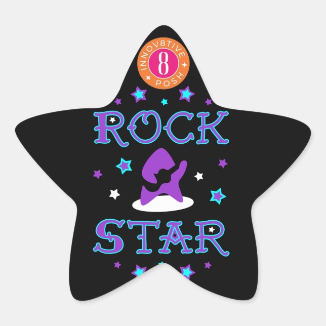 Innov8tive posh rock star sticker (Front)