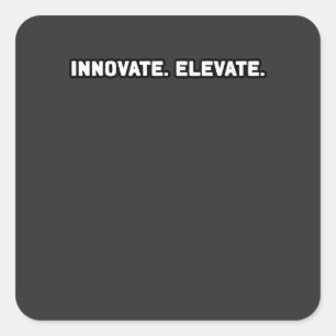 Innovate Elevate Growth Mindset Visionary Progress Square Sticker