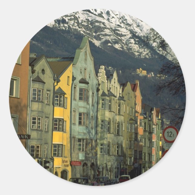 Innsbruck, Austria in Europe Classic Round Sticker (Front)