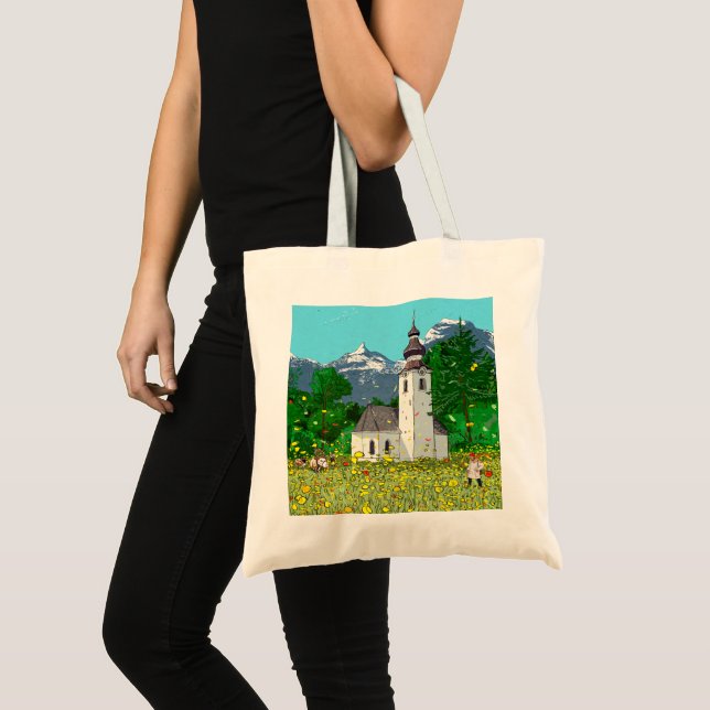  Innsbruck Austria Landscape Whimsical Art Tote Bag (Front (Product))