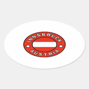 Innsbruck Austria Oval Sticker