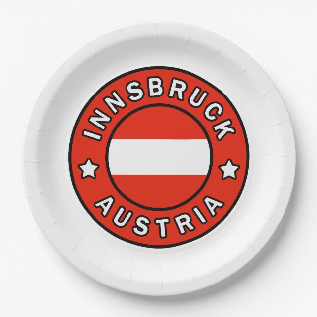 Innsbruck Austria Paper Plate (Front)