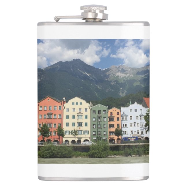 Innsbruck Austria’s city in Tyrol  Hip Flask (Front)