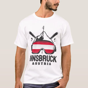 Innsbruck Austria Ski Resort Retro Skiing T-Shirt
