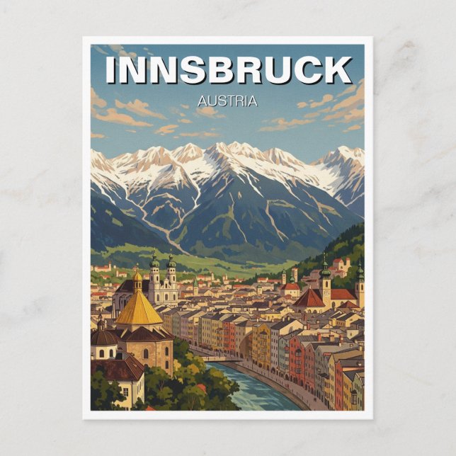Innsbruck Austria Travel Postcard (Front)