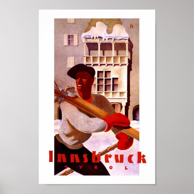 Innsbruck Austria Vintage Travel Poster (Front)