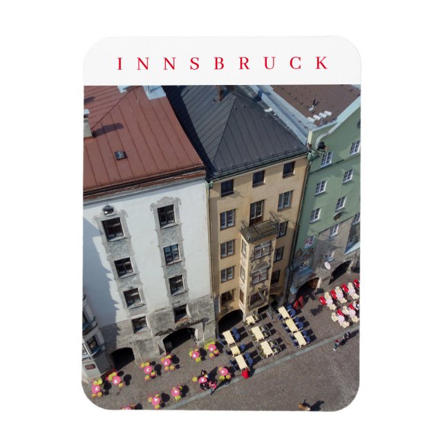 Innsbruck city center view from City Tower magnet (Vertical)