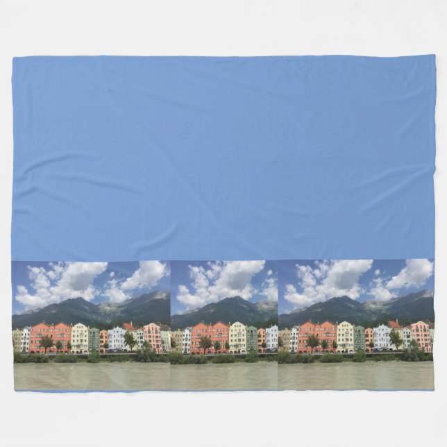 Innsbruck, city in the Alps  Fleece Blanket (Front (Horizontal))
