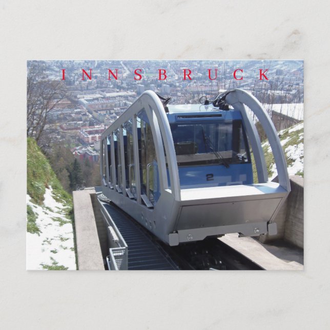 Innsbruck funicular view postcard (Front)