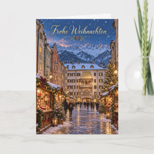 Innsbruck Goldenes Dachl Frohe Weihnachten Holiday Card