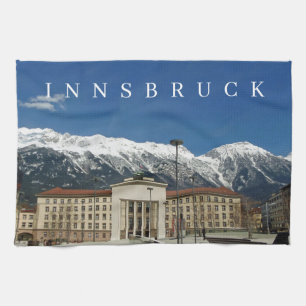 Innsbruck Liberation Memorial view tea towel