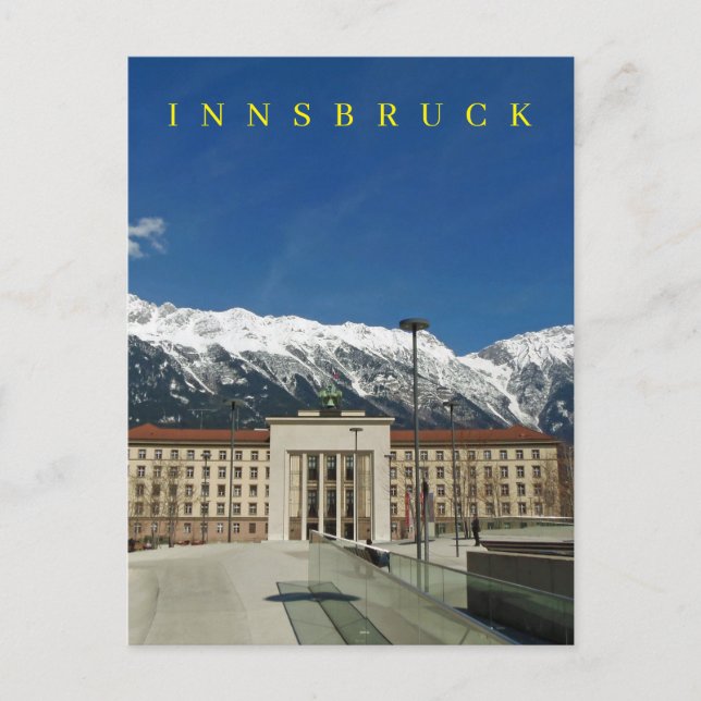 Innsbruck Liberation Monument view postcard (Front)